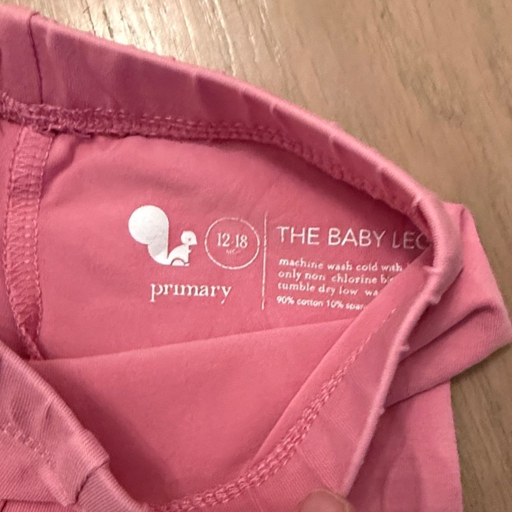 Primary Pink Kids Leggings 12-18M - Picture 2 of 2